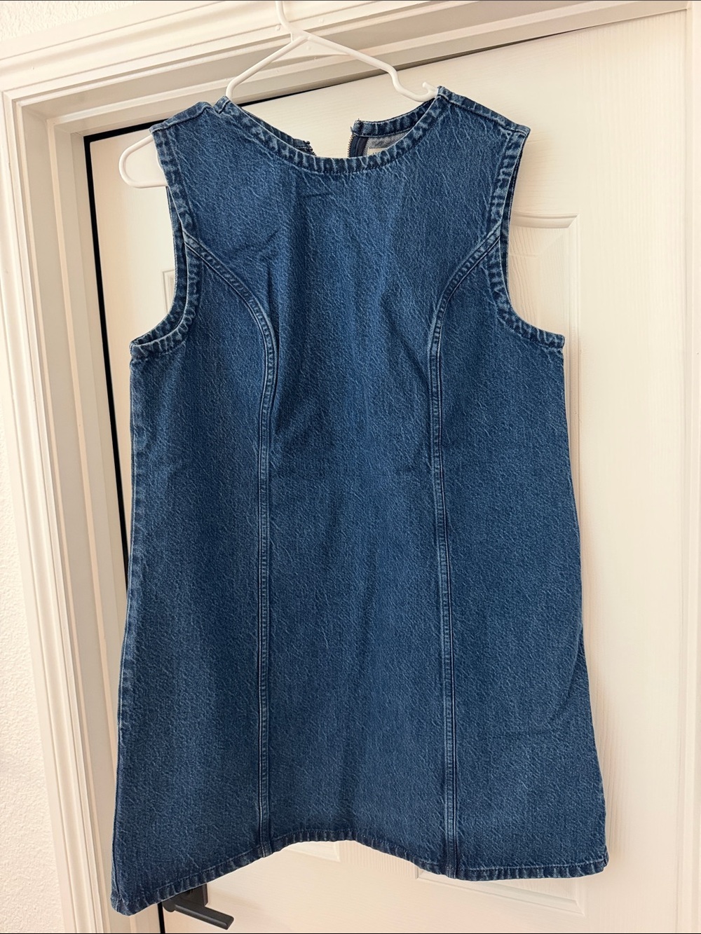 Classic Blue Denim Dress - Sleeveless